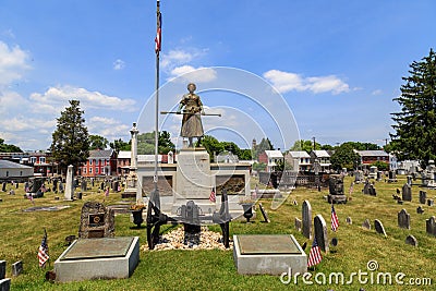 Gravesite and monument of Molly Pitcher Editorial Stock Photo